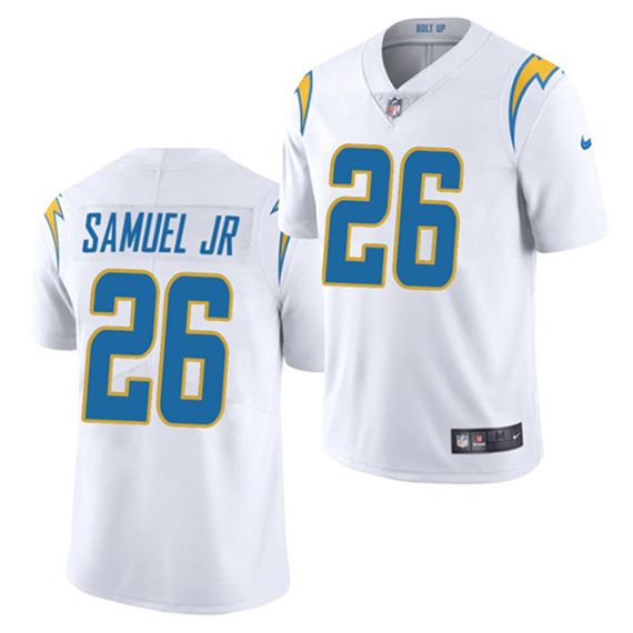 Men Los Angeles Chargers 26 Asante Samuel Jr Nike White Limited NFL Jersey